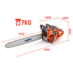 MTM Petrol Commercial Chainsaw 22' Bar E-Start Tree Pruning Chain Saw Top Handle
