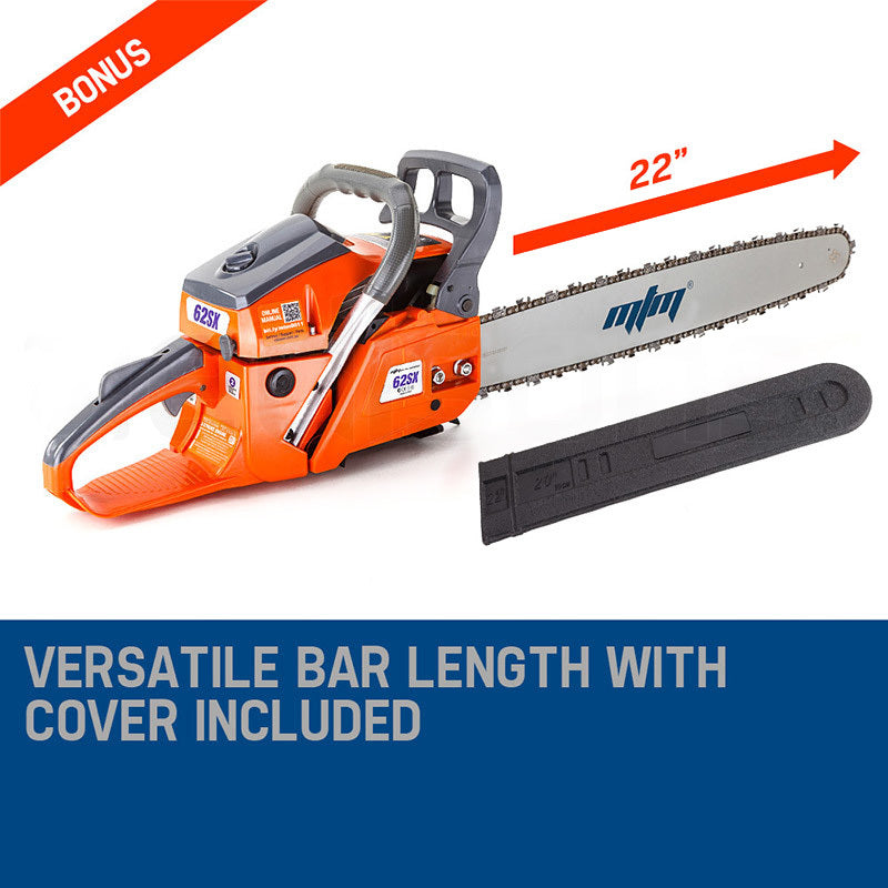 MTM Petrol Commercial Chainsaw 22' Bar E-Start Tree Pruning Chain Saw Top Handle