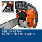 MTM Petrol Commercial Chainsaw 22' Bar Chain Saw E-Start Tree Pruning Top Handle