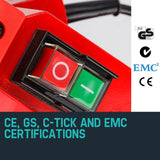 Baumr-AG 350W 3000RPM Commercial Electric Chainsaw Sharpener and Grinder- Bonus Grinding Wheel - Close-Up Angle