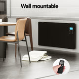 Devanti Electric Convection Heater Black 2000W - Top-Down View