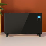 Devanti Electric Convection Heater Black 2000W - Close-Up Angle