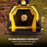 MICHIGAN 7HP 212cc Petrol Wood Chipper, Tree Mulcher - Raptor 1100 - Side View