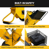 MICHIGAN 7HP 212cc Petrol Wood Chipper, Tree Mulcher - Raptor 1100 - Low Angle