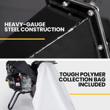 MICHIGAN 7HP 212cc Petrol Commercial Wood Chipper Shredder, Tree Mulcher - Raptor 950 - Top-Down View