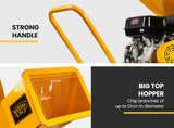 MICHIGAN 18HP 420cc Petrol Commercial Wood Chipper, Towable, Tree Mulcher - Ravenger 1950 - 45-Degree Angle