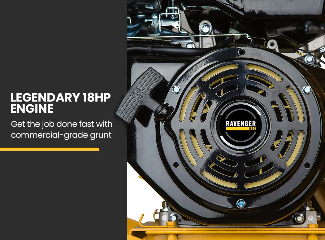 MICHIGAN 18HP 420cc Petrol Commercial Wood Chipper, Tree Mulcher - Ravenger 1750