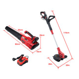 BAUMR-AG Whipper Snipper and Leaf Blower Combo Kit, with 20V SYNC Battery and Charger - Rear View
