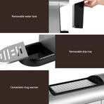 Devanti 20 bar silver espresso coffee machine with mug warmer, image 6