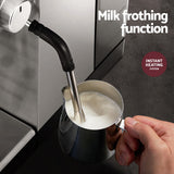 Devanti 20-Bar Espresso Coffee Maker with Milk Frothing Function