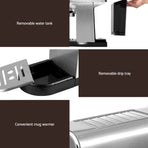 Devanti silver 20 bar espresso coffee machine with milk frother, image 6