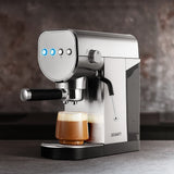 Devanti 20-Bar Espresso Coffee Maker with Milk Frothing Function - Low Angle
