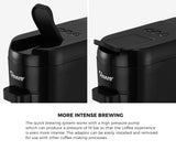 Vevare Capsule Coffee Machine 19 Bars 3-in-1 Nespresso Cafe Maker Black - Low Angle