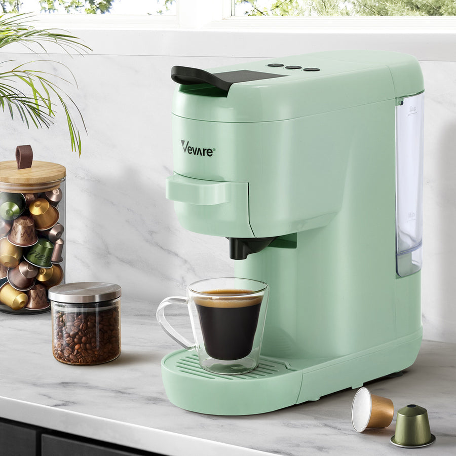 Vevare Capsule Coffee Machine 19 Bars 3-in-1 Nespresso Cafe Maker Mint