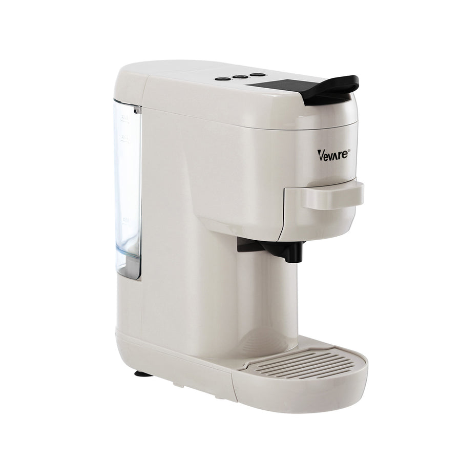 Vevare Capsule Coffee Machine 19 Bars 3-in-1 Nespresso Cafe Maker Milk White
