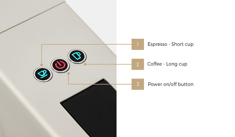 Vevare Capsule Coffee Machine 19 Bars 3-in-1 Nespresso Cafe Maker Milk White