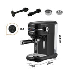 Vevare Coffee Machine Latter Cappuccino Maker Milk Frother Black