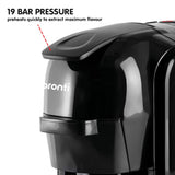 Pronti HomeMaid 3-in-1 Coffee Machine Multi-Capsule Pods and Ground Coffee Nespresso & Caffital