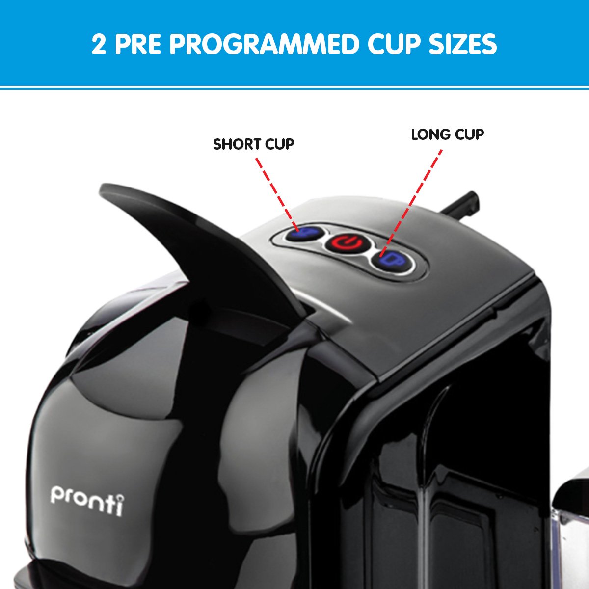Pronti HomeMaid 3-in-1 Coffee Machine Multi-Capsule Pods and Ground Coffee Nespresso & Caffital