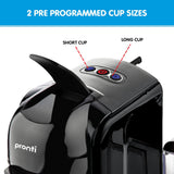Pronti HomeMaid 3-in-1 Coffee Machine Multi-Capsule Pods and Ground Coffee Nespresso & Caffital - Close-Up Angle