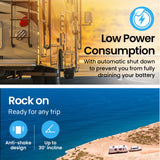 GECKO 139L Upright Portable Fridge / Freezer, 12V/24V for Motorhome and Caravan, Silver - Close-Up Angle