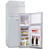 GECKO 142L Upright Portable Fridge / Freezer, 12V/24V for Motorhome and Caravan, Silver