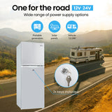 GECKO 142L Upright Portable Fridge / Freezer, 12V/24V for Motorhome and Caravan, Silver