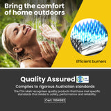 THERMOMATE Portable Gas Outdoor Camping Hot Water Heater System, with 12V Pump, Shower Head, Black - Top-Down View