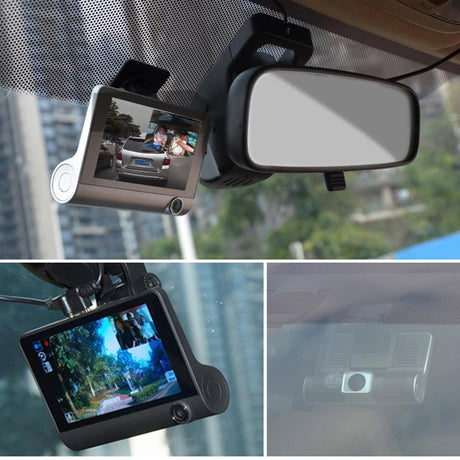 Full Hd 1080P 3-Channel Car Dvr With 4 Ips Screen 5Mp Camera And 170 Degree Wide Angle-1915197525934084100