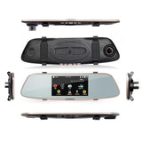 720P Dual Channel Car Black Box With 5 Ips Touch Screen Rear View Mirror - Side View