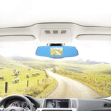 720P Dual Channel Car Black Box With 5 Ips Touch Screen Rear View Mirror - Low Angle