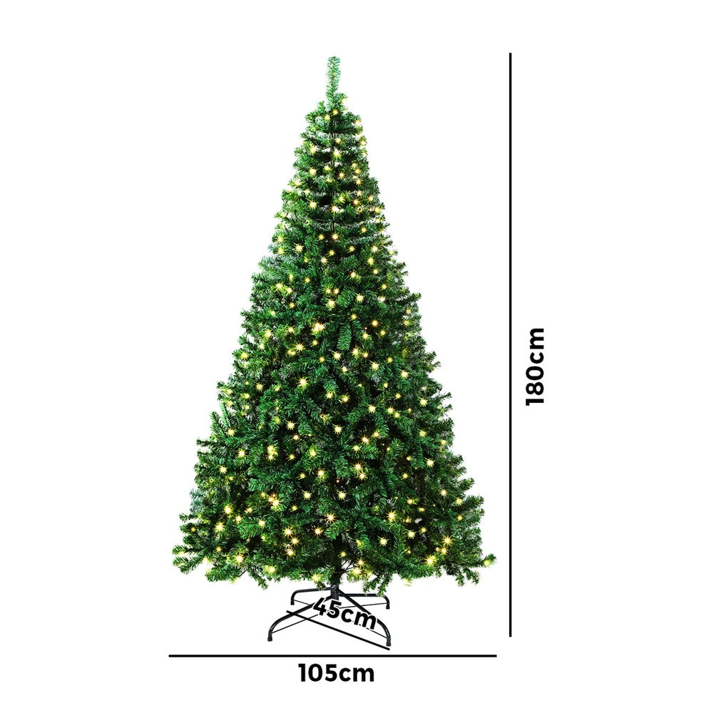 Tinseltown LED Christmas Tree 1.8M 6FT Green 830 Tips