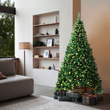 Tinseltown LED Christmas Tree 1.8M 6FT Green 830 Tips - Low Angle