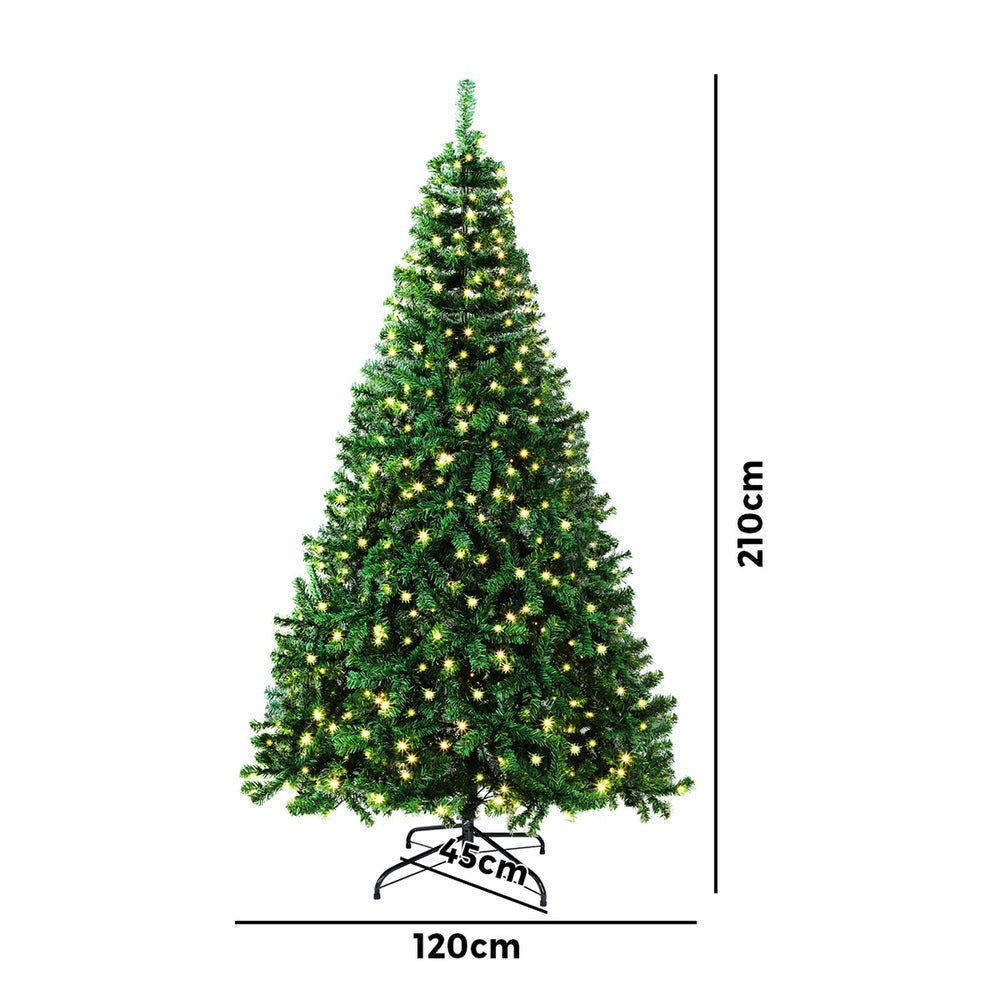 Tinseltown LED Christmas Tree 2.1M 7FT Green 1050 Tips