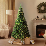 Tinseltown Christmas Tree 1.8M 6FT Green with LED lights - Low Angle