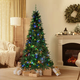 Tinseltown LED Christmas Tree 2.1M 7FT Multi Colour Lights 8 Flash Modes - Close-Up Angle