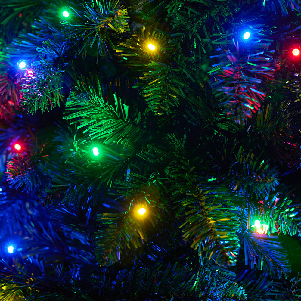 Tinseltown LED Christmas Tree 2.4M 8FT Multi Colour Lights 8 Flash Modes
