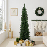 Tinseltown Slim Christmas Tree 1.8M 6FT Green - 45-Degree Angle