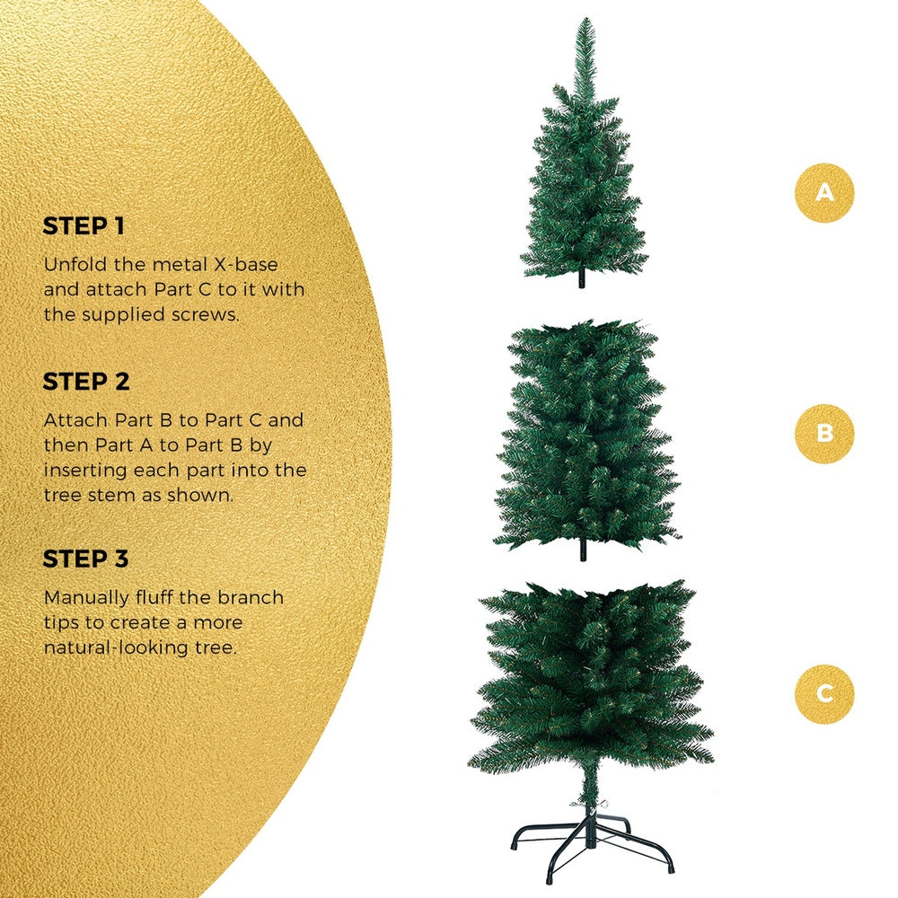 Tinseltown Slim Christmas Tree 1.8M 6FT Green