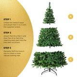 Tinseltown Christmas Tree 1.8M 6FT Green 800 tips - Low Angle