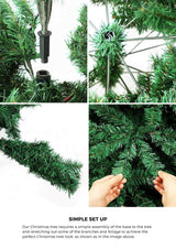 Tinseltown Christmas Tree 2.1M 7FT Green 1000 tips - Close-Up Angle