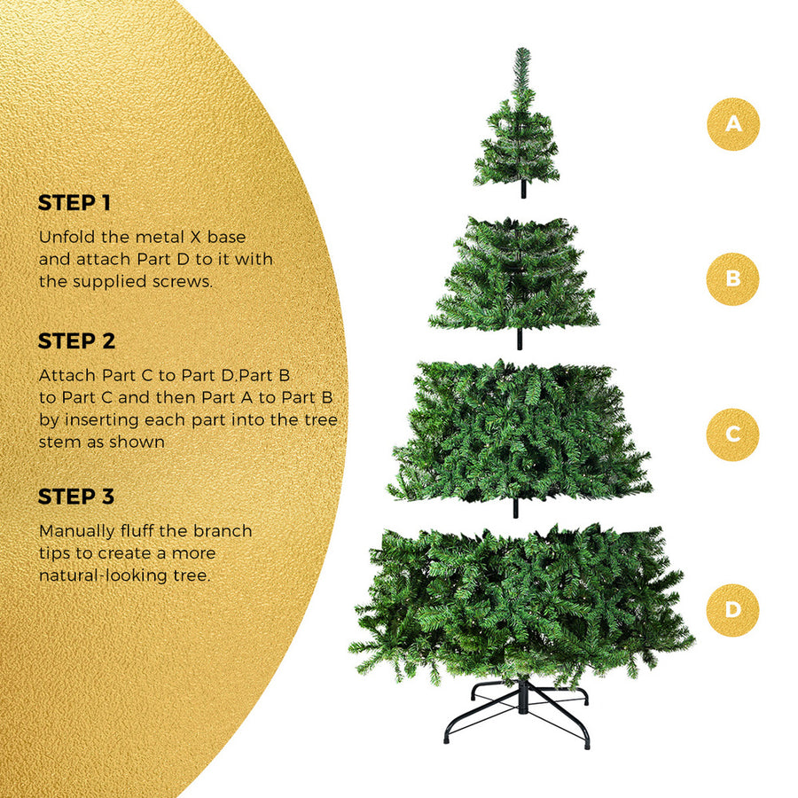Tinseltown Christmas Tree 2.4M 8FT Green 1400 tips