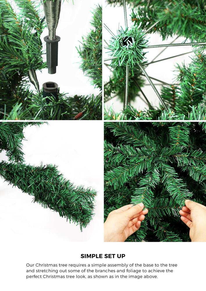 Tinseltown Christmas Tree 2.4M 8FT Green 1400 tips