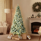 Tinseltown Christmas Tree 1.8M 6FT Snow Flocked Green with LED