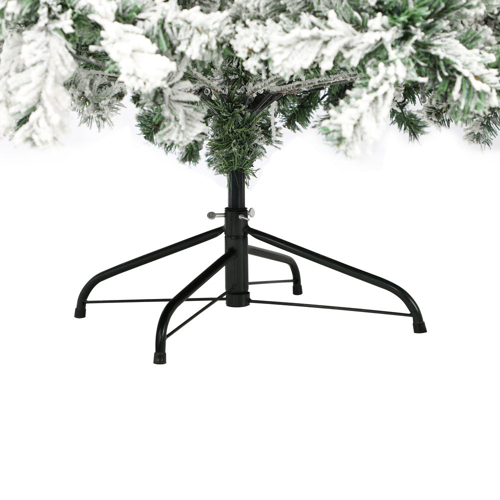 Tinseltown Christmas Tree 1.8M 6FT Snow Flocked Green with LED