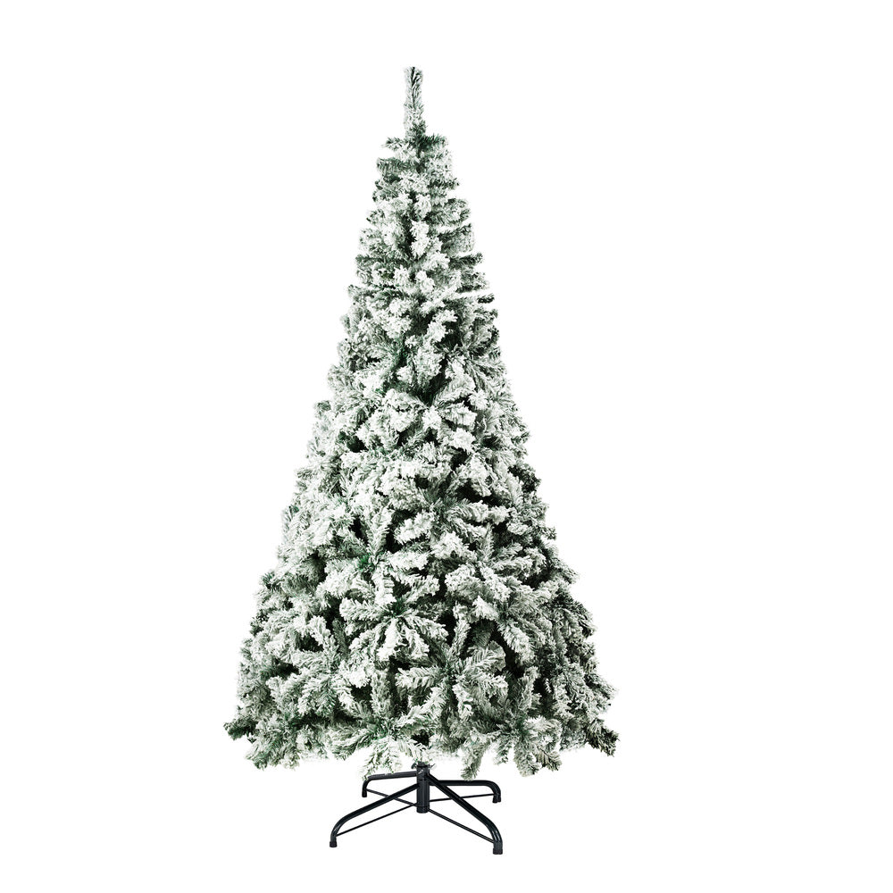 Tinseltown Christmas Tree 2.4M 8FT Snow Flocked Green with LED
