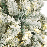 Tinseltown Christmas Tree 2.4M 8FT Snow Flocked Green with LED