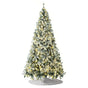 Tinseltown Christmas Tree 2.1M & Tree Skirt Light Snow-sprayed Green