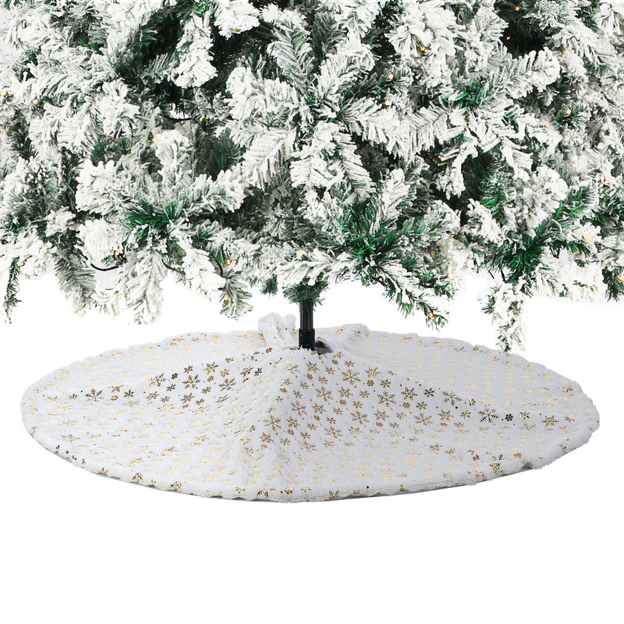 Tinseltown Christmas Tree 2.1M & Tree Skirt Light Snow-sprayed Green