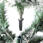 Tinseltown Christmas Tree 2.1M & Tree Skirt Light Snow-sprayed Green
